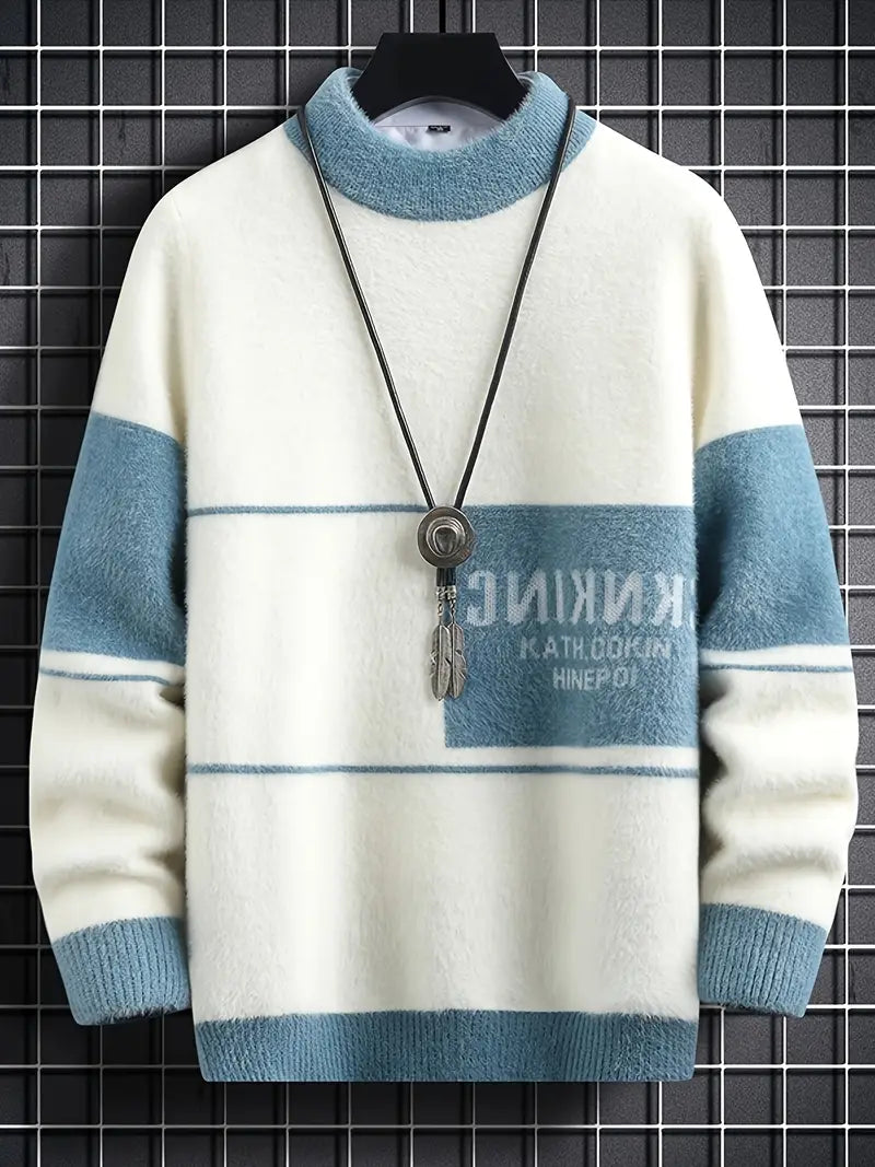 Long Sleeve & Navy Stripes Sweater